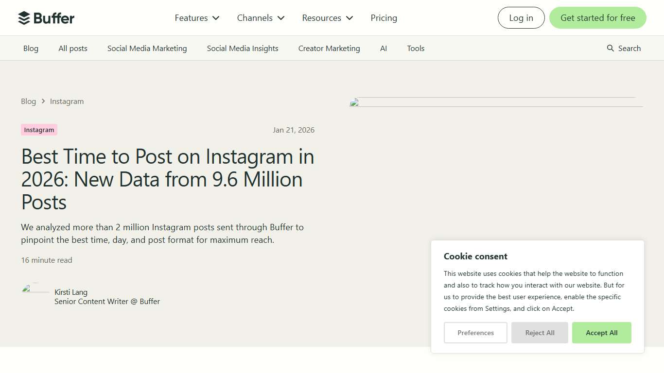 Best Time to Post on Instagram: 2026 Data from 9.6 Million Posts